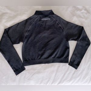 Powder grey Alphalete Amplify crop jacket Small